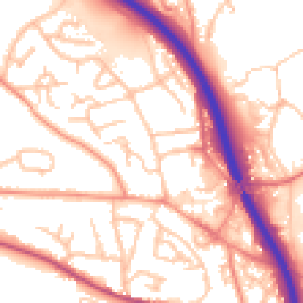 Daytime road noise heatmap for TF2 6ES