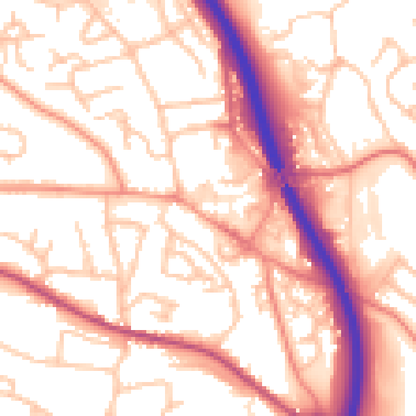 Daytime road noise heatmap for TF2 6FF