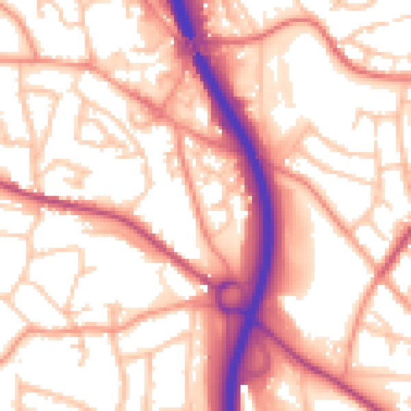 Daytime road noise heatmap for TF2 6NF