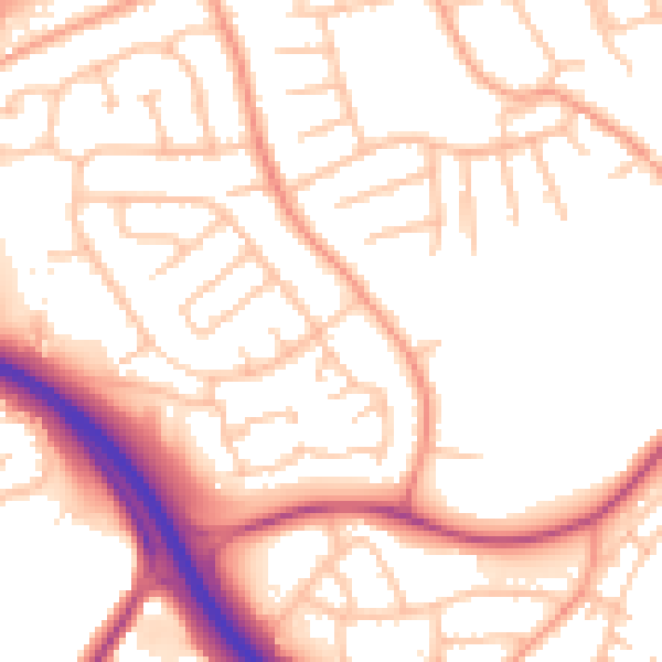 Daytime road noise heatmap for TF2 6RX