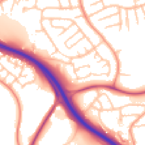 Daytime road noise heatmap for TF2 6SQ