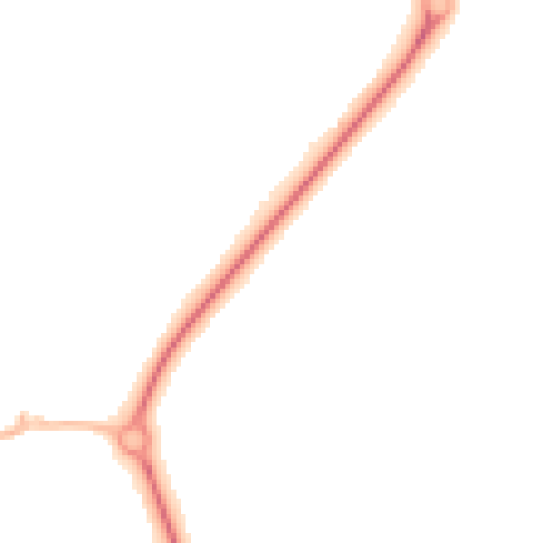 Night-time road noise heatmap for TF2 7FJ