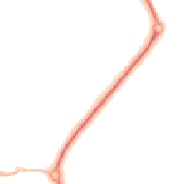 Night-time road noise heatmap for TF2 7QB