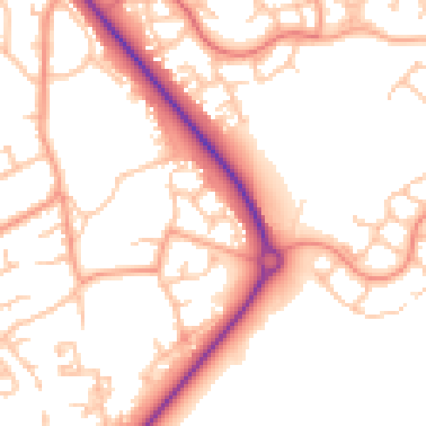 Daytime road noise heatmap for TF2 7RH