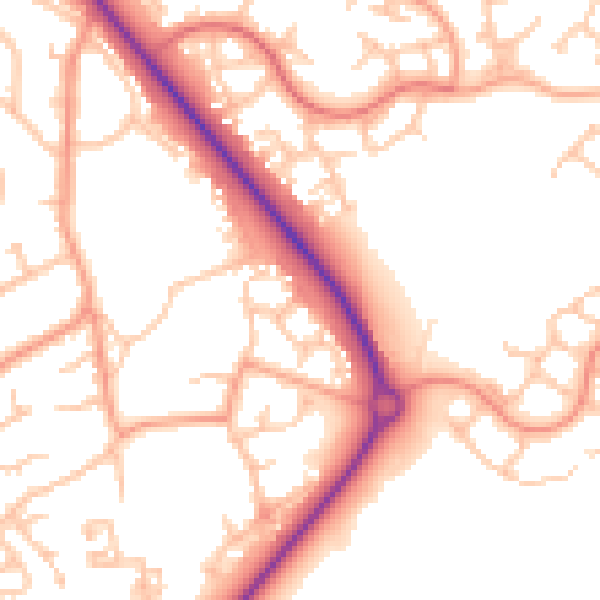 Daytime road noise heatmap for TF2 7RP