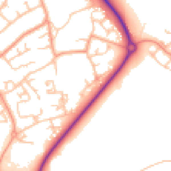 Daytime road noise heatmap for TF2 7RU