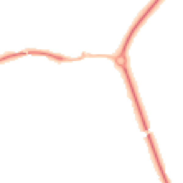 Night-time road noise heatmap for TF2 7RY