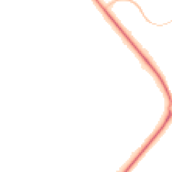 Night-time road noise heatmap for TF2 8EG