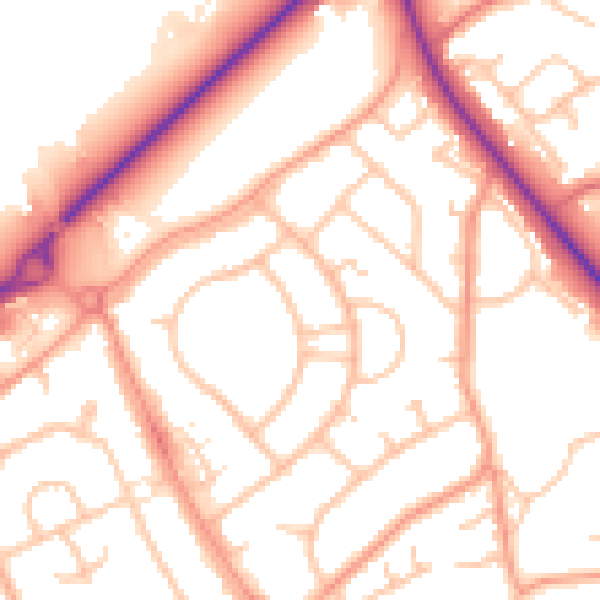 Daytime road noise heatmap for TF2 8ET