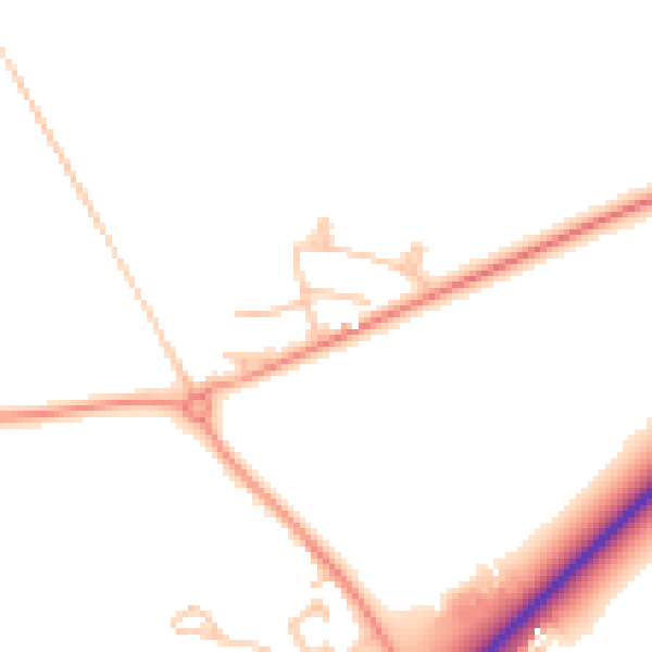 Daytime road noise heatmap for TF2 8LU