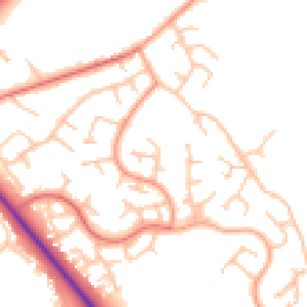 Daytime road noise heatmap for TF2 8RG