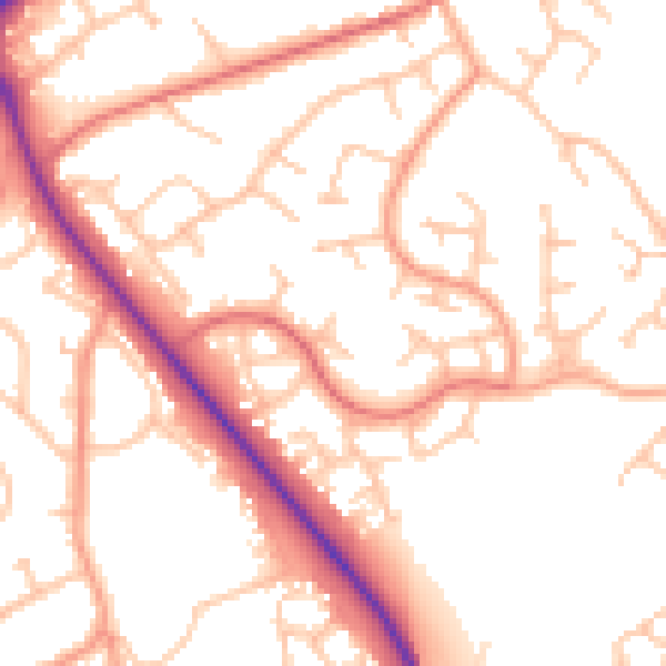 Daytime road noise heatmap for TF2 8SH