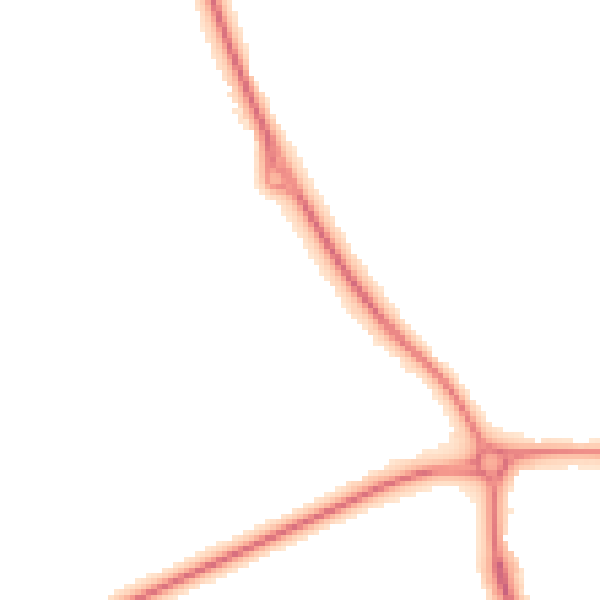Night-time road noise heatmap for TF2 9UD