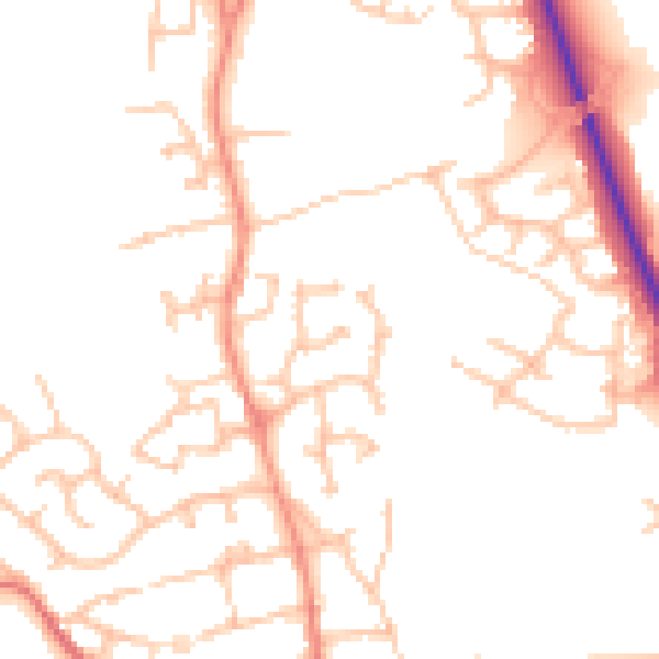 Daytime road noise heatmap for TF2 9UH