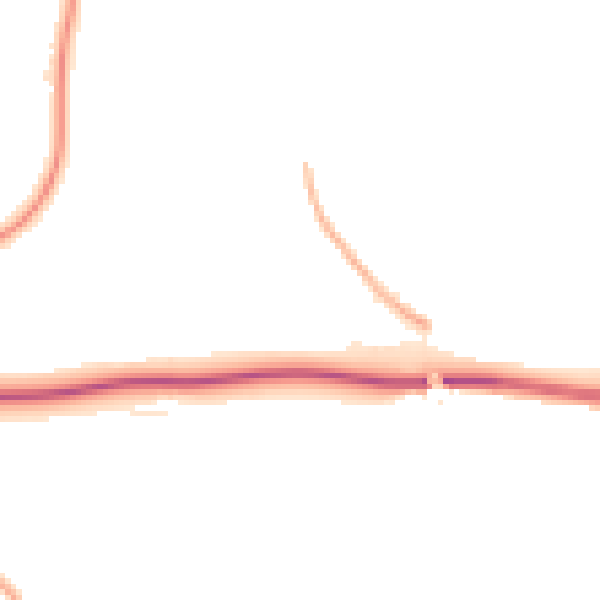 Night-time road noise heatmap for TF3 1BY