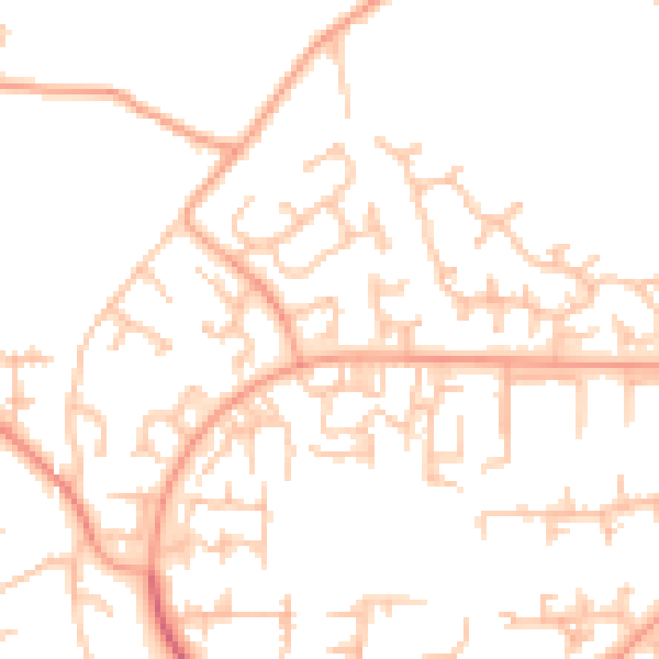 Daytime road noise heatmap for TF3 1DP