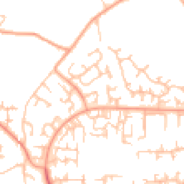 Daytime road noise heatmap for TF3 1DR