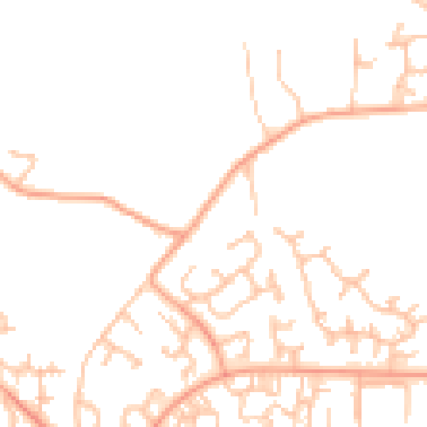 Daytime road noise heatmap for TF3 1DU