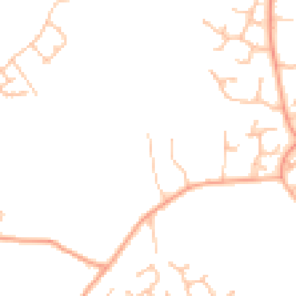 Daytime road noise heatmap for TF3 1DZ