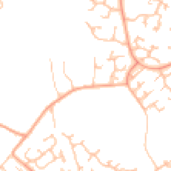 Daytime road noise heatmap for TF3 1EA