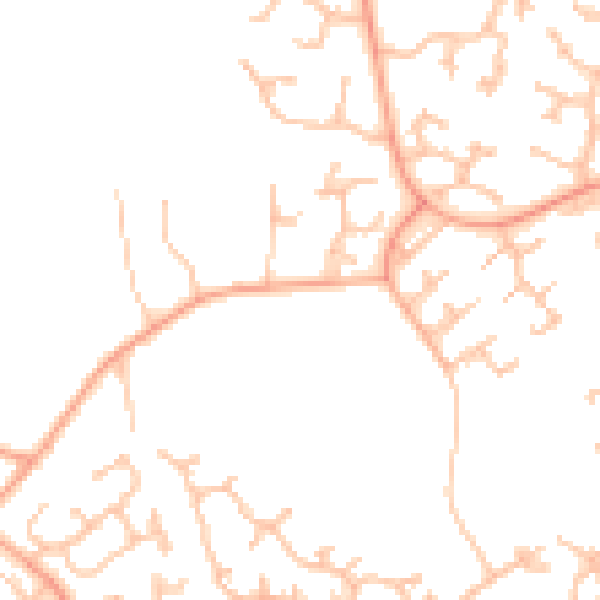 Daytime road noise heatmap for TF3 1EB