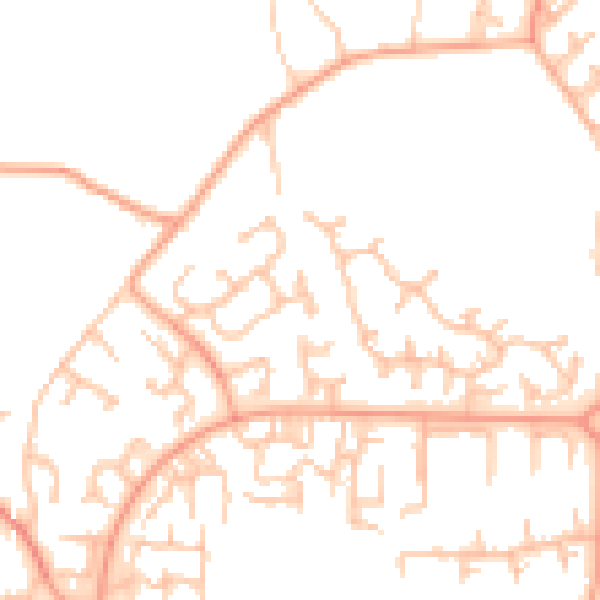 Daytime road noise heatmap for TF3 1EE
