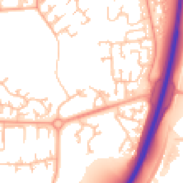 Daytime road noise heatmap for TF3 1EF