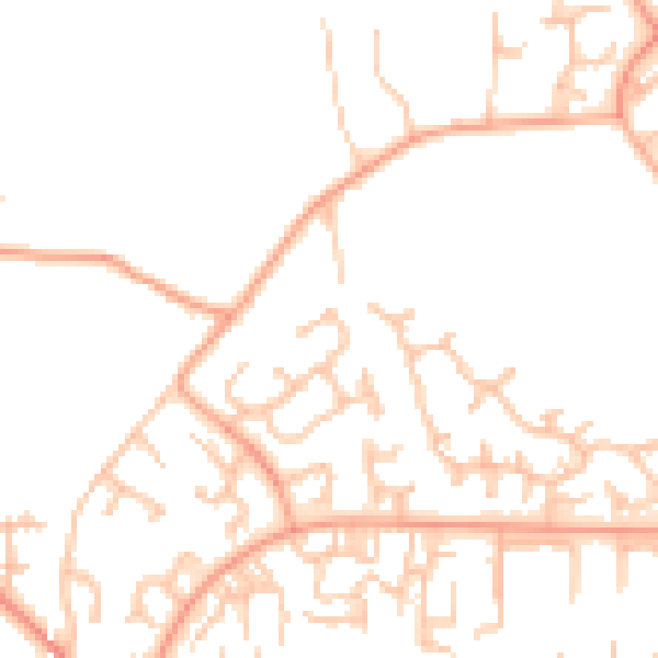 Daytime road noise heatmap for TF3 1EG