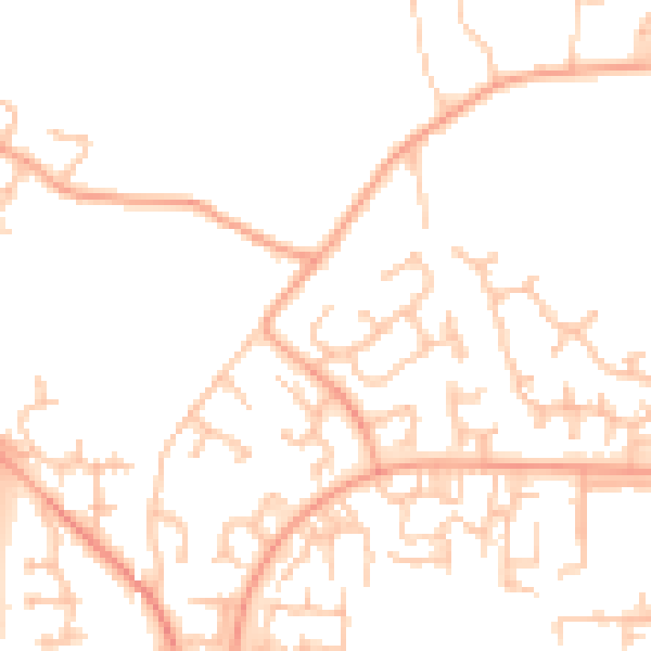 Daytime road noise heatmap for TF3 1EJ