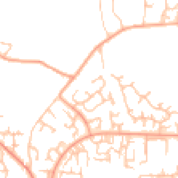 Daytime road noise heatmap for TF3 1EL