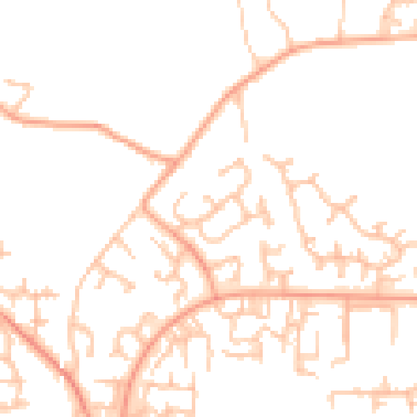 Daytime road noise heatmap for TF3 1EP