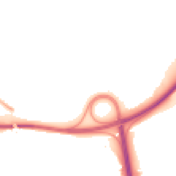 Night-time road noise heatmap for TF3 1PA