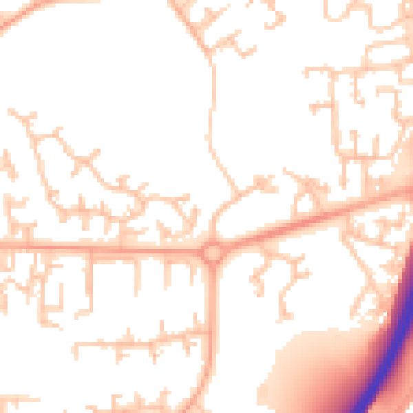 Daytime road noise heatmap for TF3 1RJ