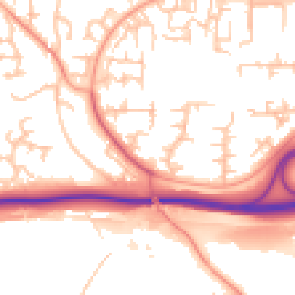 Daytime road noise heatmap for TF3 1SL