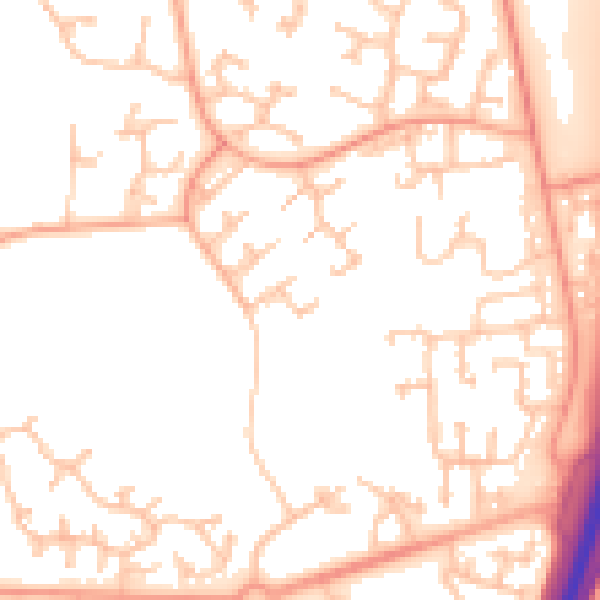Daytime road noise heatmap for TF3 1UD