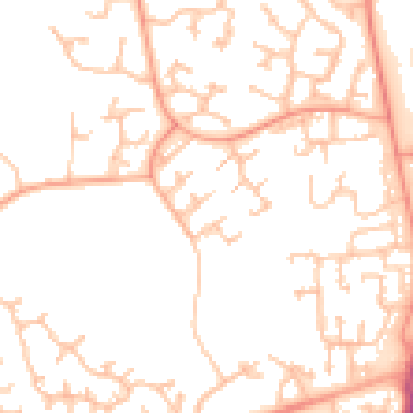 Daytime road noise heatmap for TF3 1UF