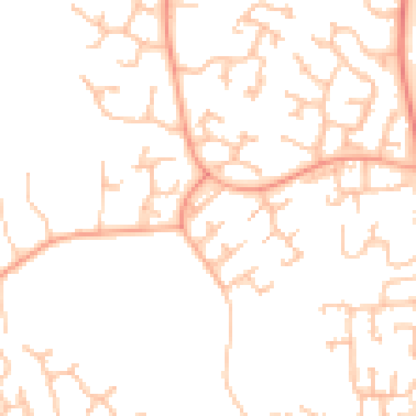 Daytime road noise heatmap for TF3 1UJ