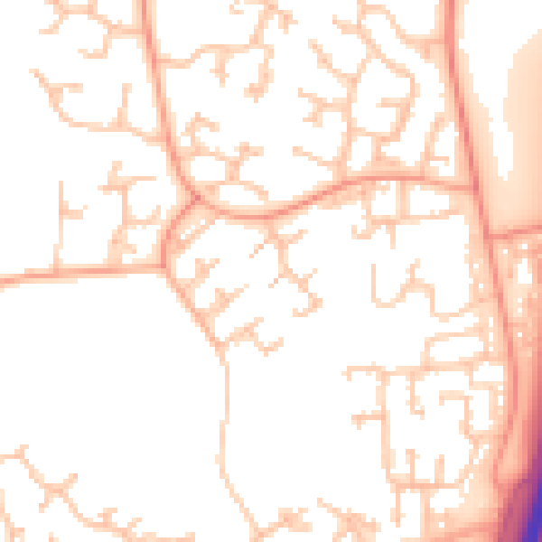 Daytime road noise heatmap for TF3 1UL