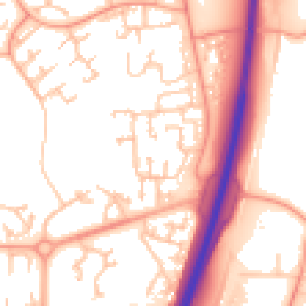 Daytime road noise heatmap for TF3 1XX