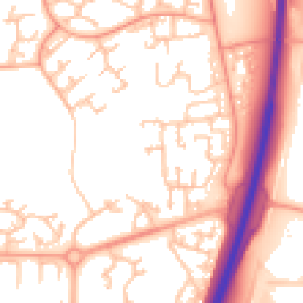 Daytime road noise heatmap for TF3 1YA