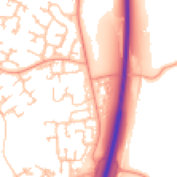 Daytime road noise heatmap for TF3 1YH