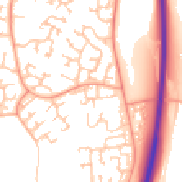 Daytime road noise heatmap for TF3 1YS