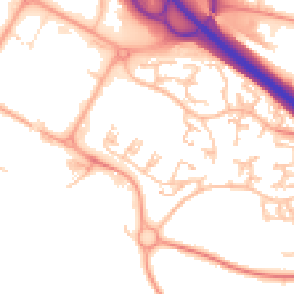 Daytime road noise heatmap for TF3 2BS