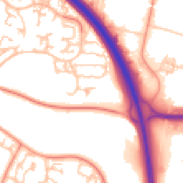 Daytime road noise heatmap for TF3 2DS