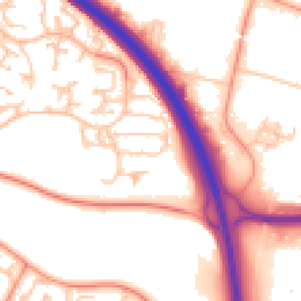 Daytime road noise heatmap for TF3 2DT