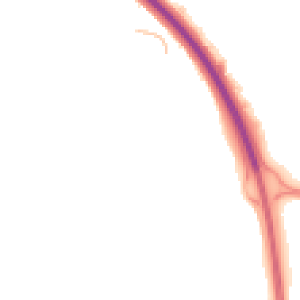 Night-time road noise heatmap for TF3 2DW