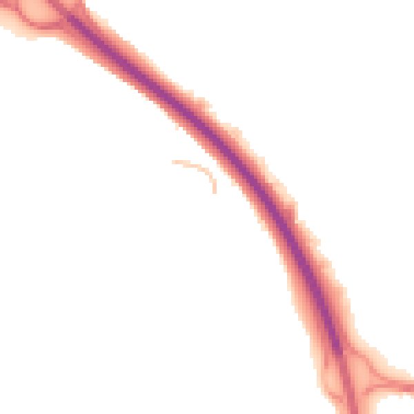 Night-time road noise heatmap for TF3 2EB