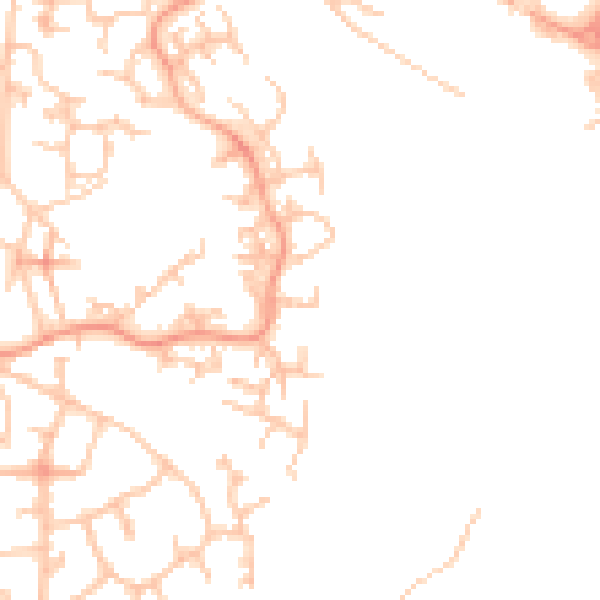 Daytime road noise heatmap for TF3 2HW