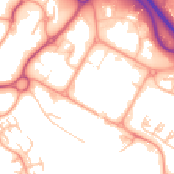 Daytime road noise heatmap for TF3 4BS