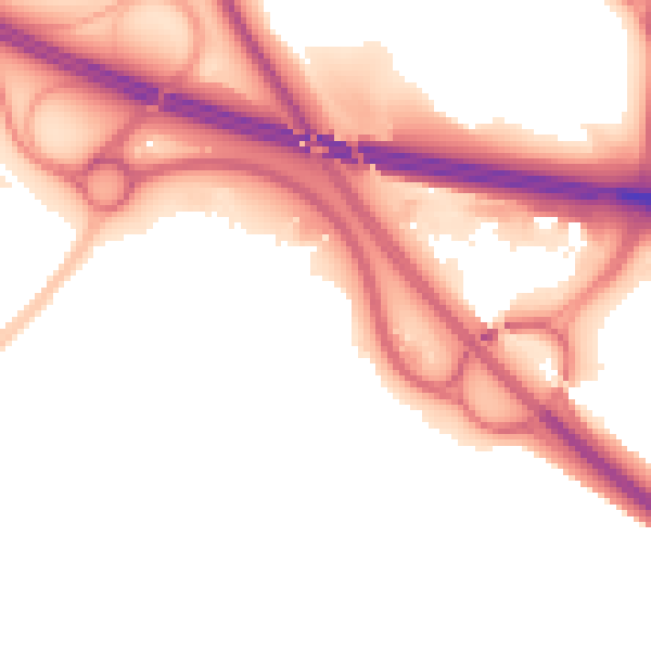 Night-time road noise heatmap for TF3 4DT